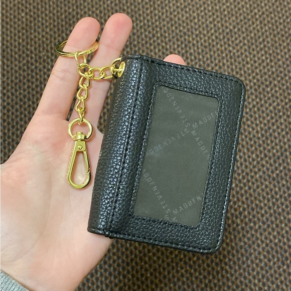 URGENT - Steve Madden Wallet With Chain, black and gold, leather - Picture 3 of 7